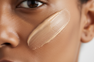 close-up-of-dry-dehydrated-face-skin-a-swipe-of-cream-texture-minimal-bright-background-include-inclusive-model-skin-tones