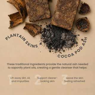 African black soap bars and ingredients