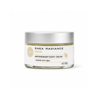 A large jar of Shea Radiance Antioxidant Cody Cream  on a clean white background.