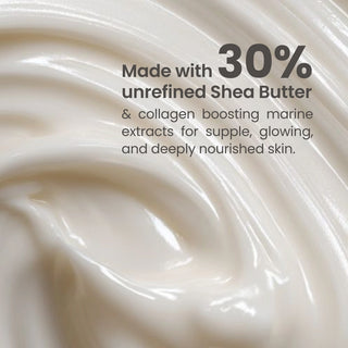 Made with 30% unrefined shea butter and collagen boosting marine extract