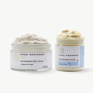 Moisture Layering Duo - Antioxidant Body Cream + Whipped Body Butter Unscented