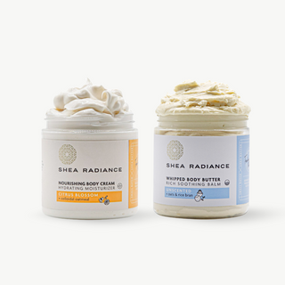 Moisture Layering Duo - Nourishing Body Cream Citrus Bloom + Whipped Body Butter Unscented