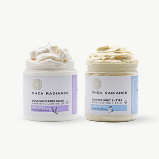 Moisture Layering Duo - Nourishing Body Cream Lavender Bliss + Whipped Body Butter Unscented