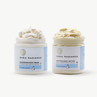 Moisture Layering Duo - Nourishing Body Cream Unscented + Whipped Body Butter Unscented