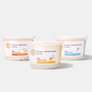 Raw Shea Butter Large Tubs - 3 pc Family Bundle
